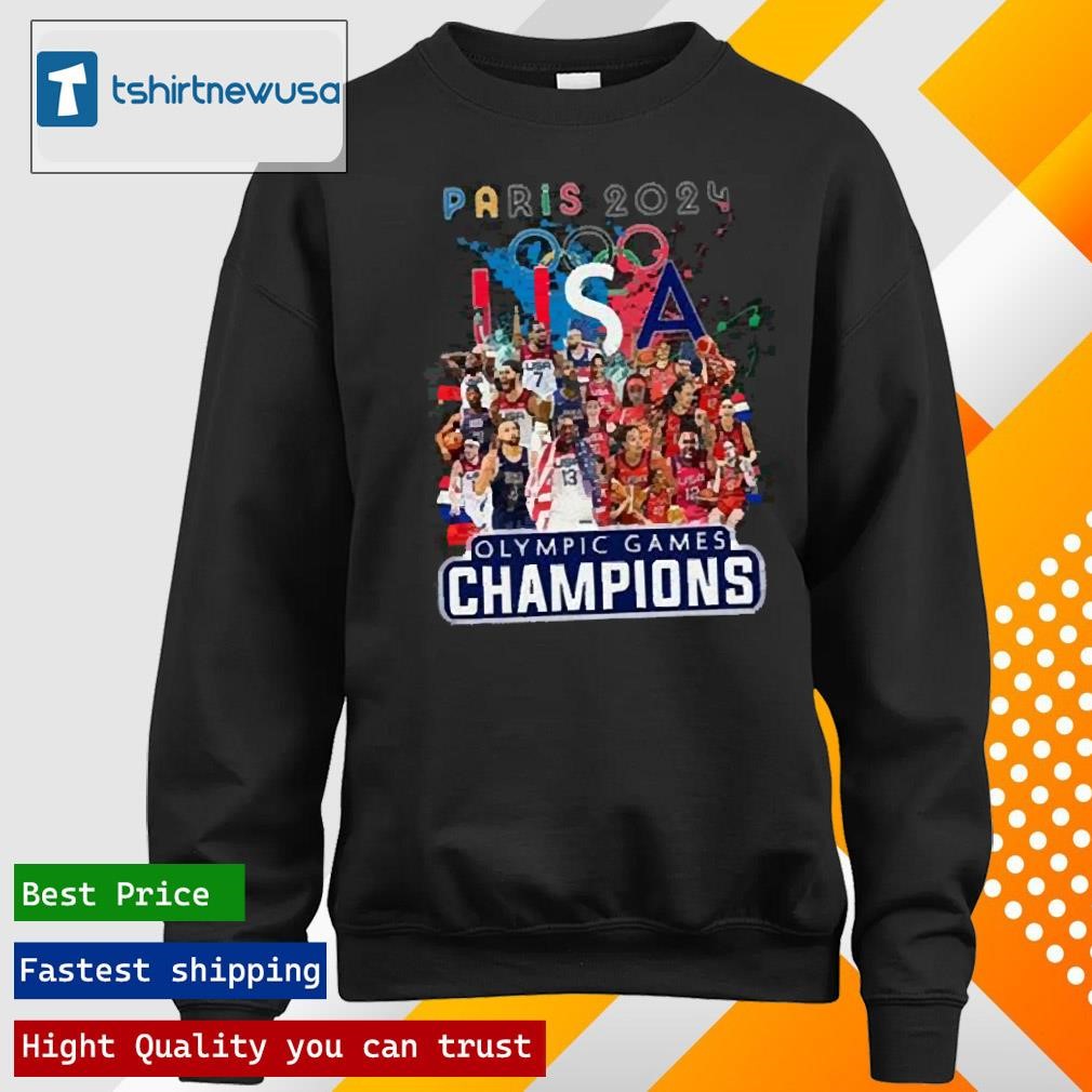 best-paris-2024-usa-basketball-olympic-games-champions-2024-t-shirt