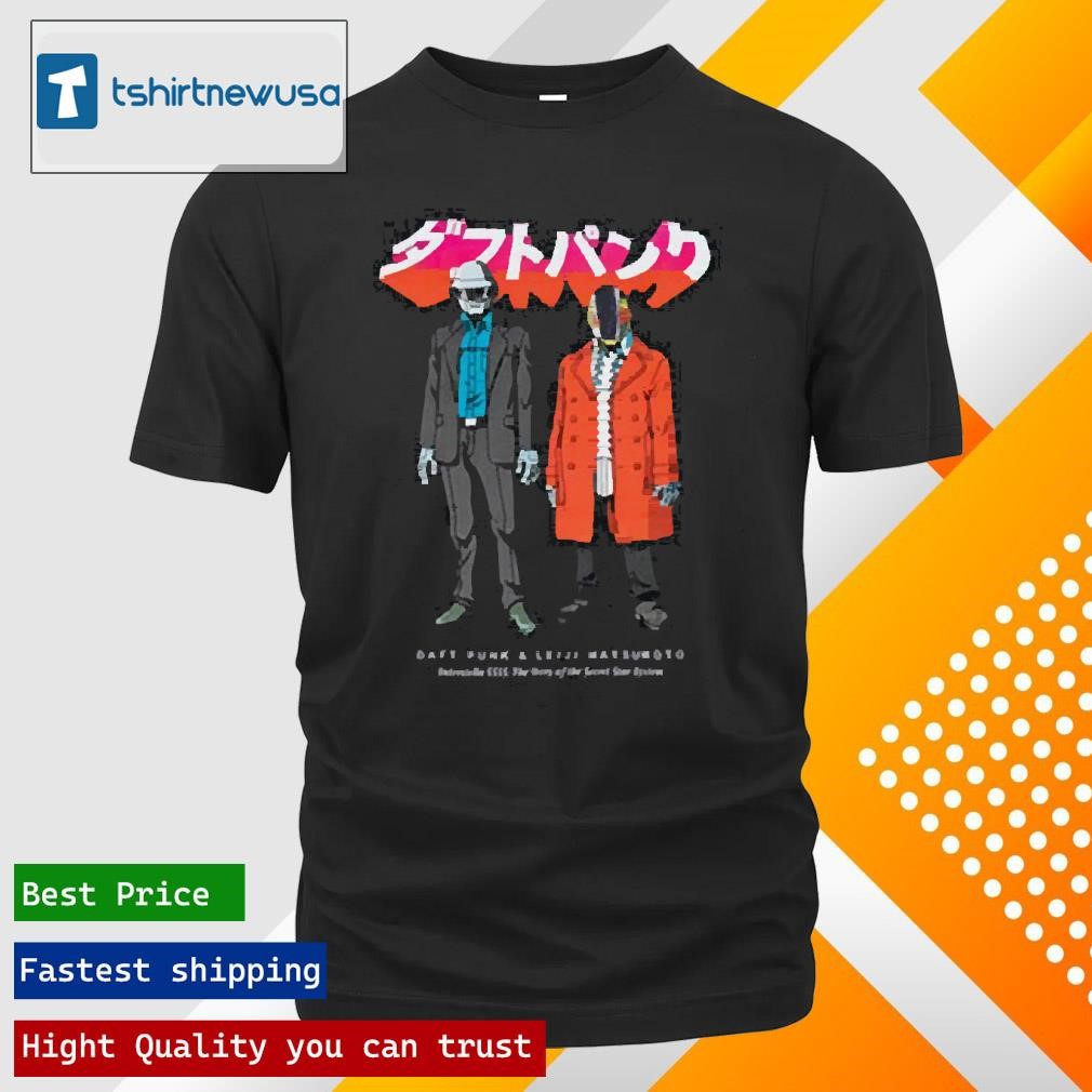 【値下げ】DAFT PUNK Leiji Matsumoto Tシャツ 03 Interstella 5555 Daft Punk T-shirt M Black Geeks Rule New Graphic